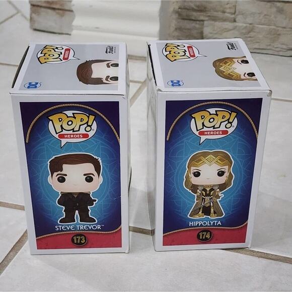 POP! Heroes Hippolyta DC Comics Funko Wonder Woman Steve Trevor Funko Pop - Picture 3 of 9